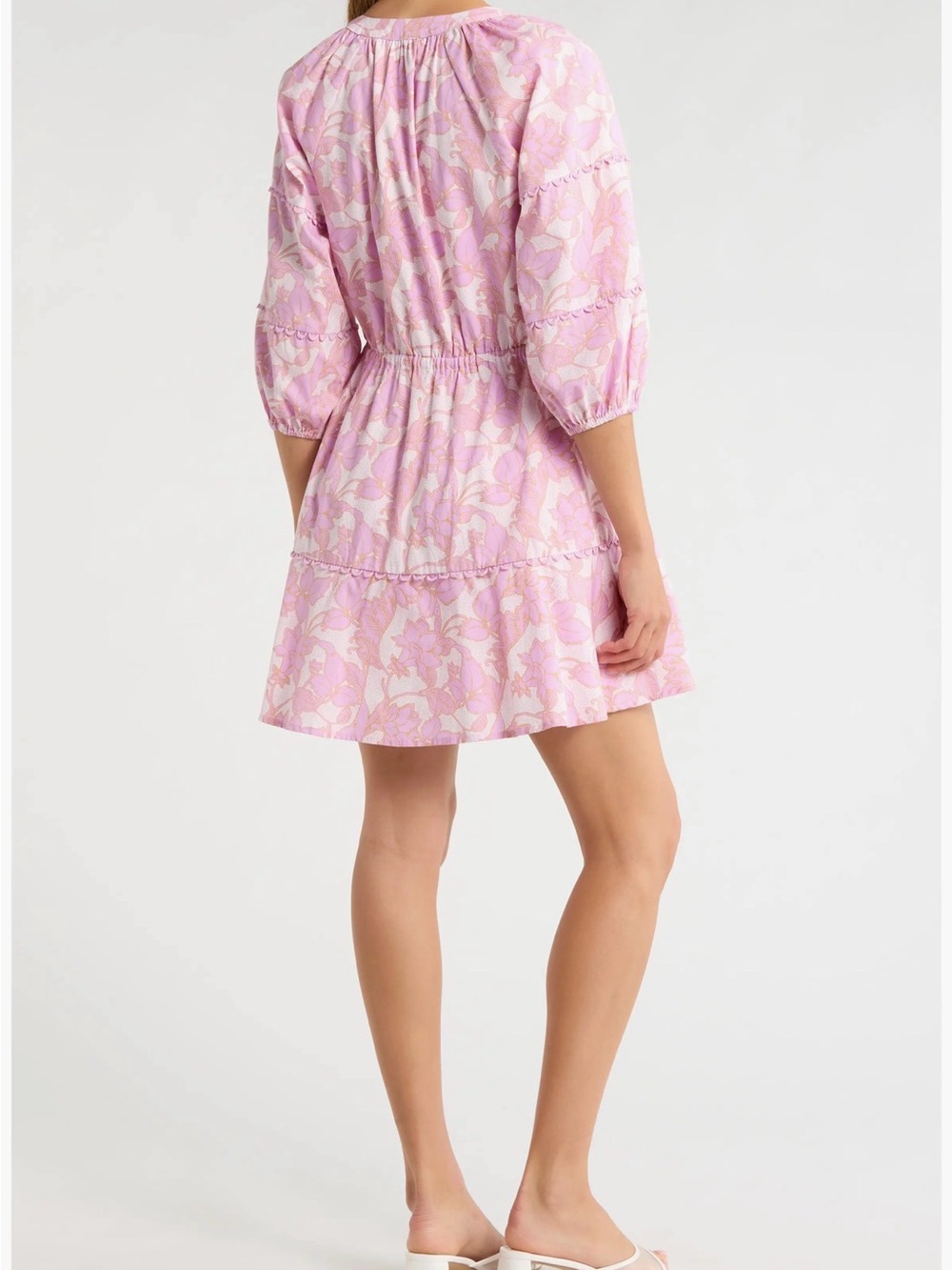 Sugarlips Pink Floral Tie-Waist Mini Dress - Picture 2 of 10